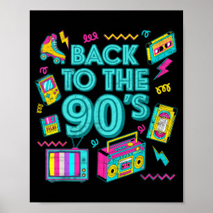Affiche Retour aux années 90 Rétro Vintage pour hommes Wo