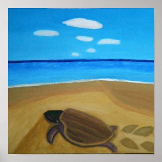 Affiche Retour de l'affiche de la tortue