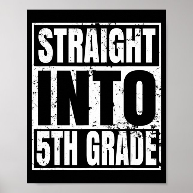 Affiche Retour En 5e Année Retour À L'École Cadeau (Devant)