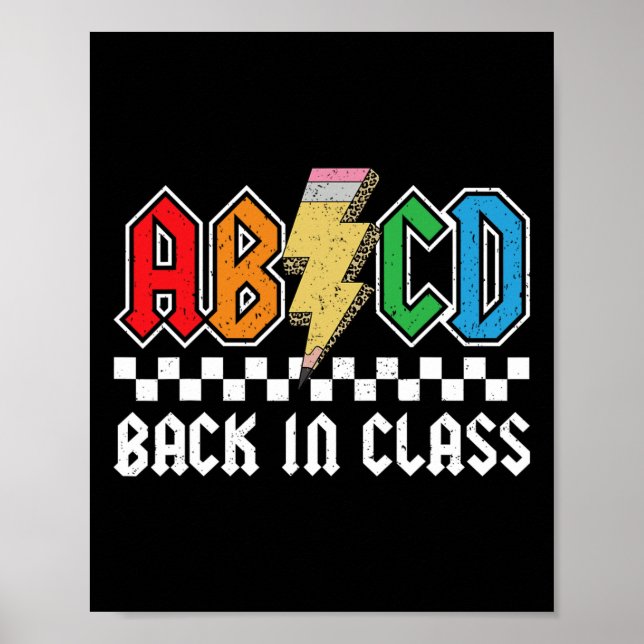 Affiche Retour En Classe Rocks Retour À L'École Garçons Fi (Devant)