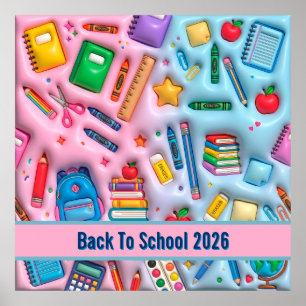 Affiche Retour personnalisé à l'école 2026