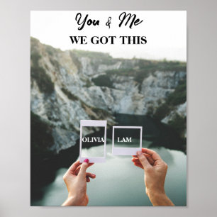 Affiche Retour Vue Couple assis Plage Paysage You & Me