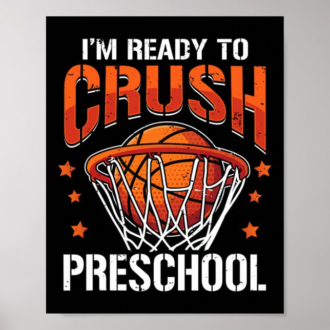 Affiche Retourner À L'École Écrasage Basketball Primaire G (Devant)