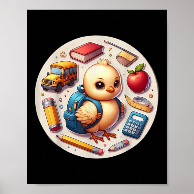 Affiche Retourner À L'École Enfants Enfants Amateurs Garço (Devant)