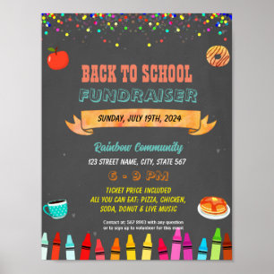 Affiche Retourner à l'école Petit déjeuner Social Flyer