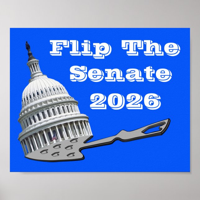 Affiche Retournez le vote du Sénat en bleu 2026 (Devant)