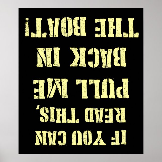 Affiche Retournez-moi dans le bateau (Devant)