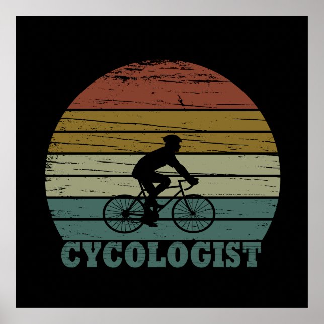 Affiche Retraite de cyclisme drôle - Vieux Cycologue  (Devant)