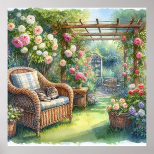Affiche Retraite de jardin paysage 3
