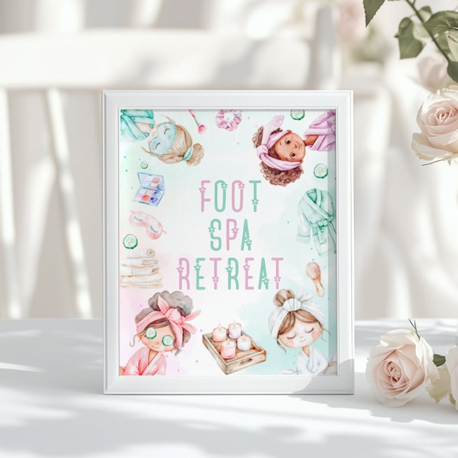 Affiche Retraite de Spa pour les Pieds Fête de Spa pour en (Créateur téléchargé)