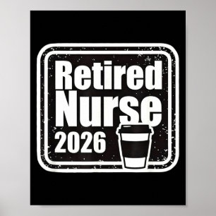 Affiche Retraite d'infirmière retraitée drôle