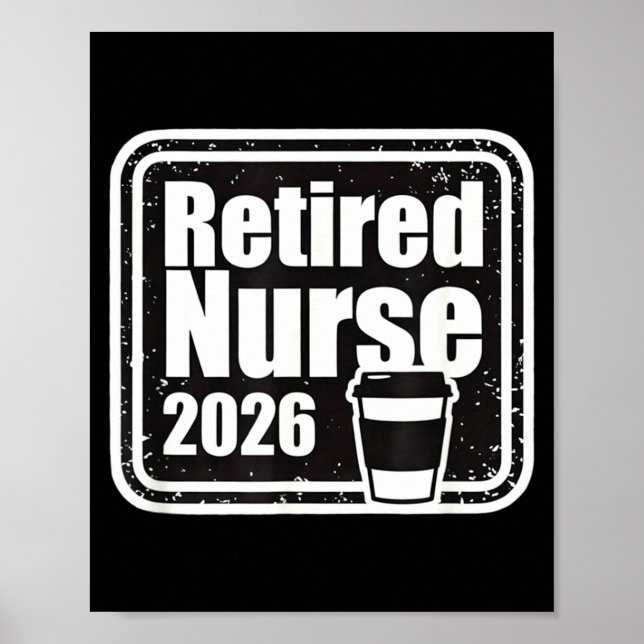 Affiche Retraite d'infirmière retraitée drôle (Devant)