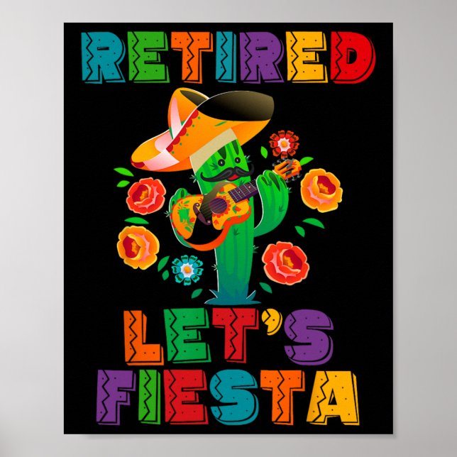 Affiche Retraite Mexicano Fiesta Retraite Cinco De (Devant)