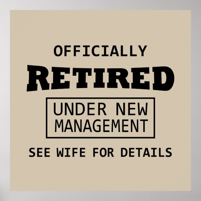 Affiche retraité officiellement sous la nouvelle direction (Devant)