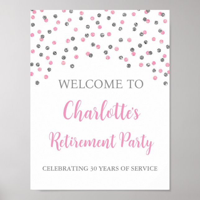 Affiche Retraite Silver Pink 8,5x11 (Devant)