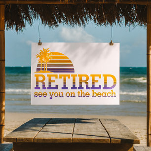Affiche Retraité Vous Voir Sur L'Affiche De La Plage