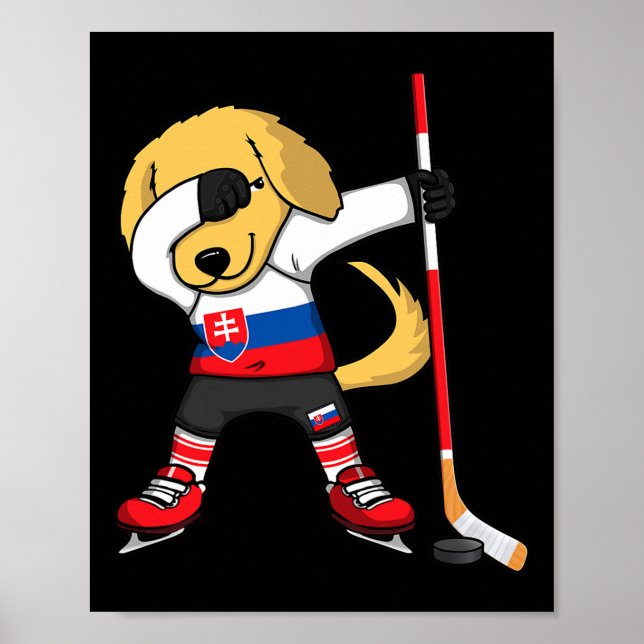 Affiche Retriever doré de Slovaquie faisant le dab pour le (Devant)
