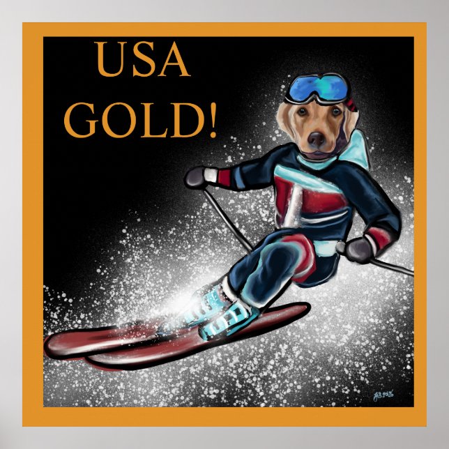 AFFICHE RÉTRIEVER DU LABRADOR  (Devant)