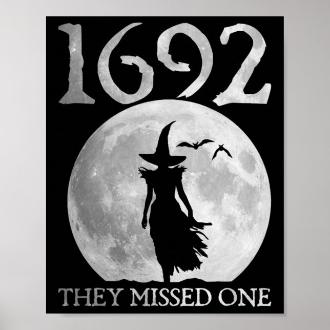 Affiche Rétro 1692 Ils Ont Manqué Une Sorcière Salem 1692  (Devant)
