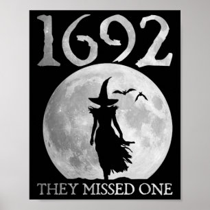 Affiche Rétro 1692 Ils Ont Manqué Une Sorcière Salem 1692