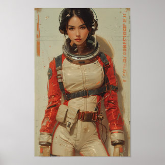 Affiche Retro 1980s Japonais Sci-Fi AV Magazine pochette