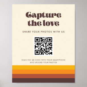 Affiche Retro 60s Vintage Capturer le signe d'amour