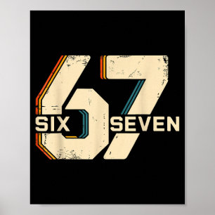 Affiche Rétro 67 Six Sept 6 7 Numéro Vintage 67 Mème Homme