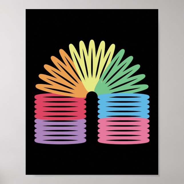 Affiche Retro 80s 90s Neon Rainbow Spring (Devant)
