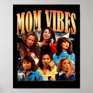 Affiche Retro 90s Maman Vibe Chemise Fête des mères Maman