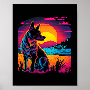 Affiche Retro Aesthétique Australian Cattle dog 17
