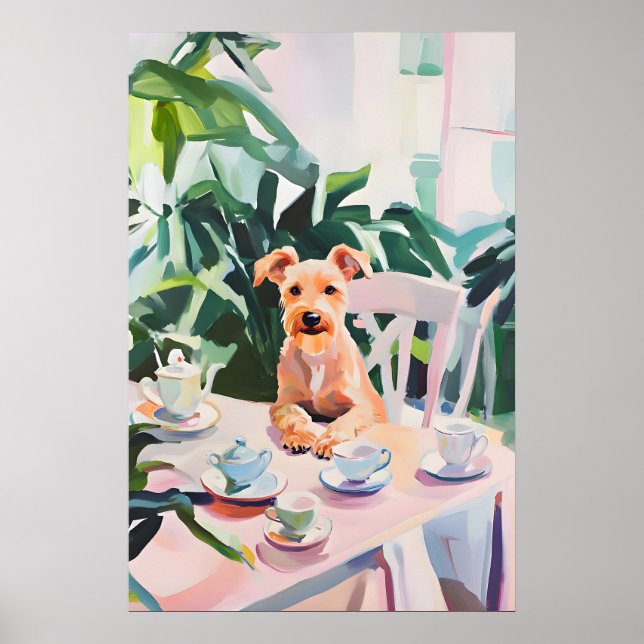 Affiche Retro Airedale Terrier Poster, Airedale Terrier (Devant)