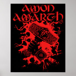 Affiche Retro Amon Amarth Live Love Music Forever