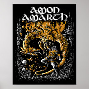 Affiche Retro Amon Amarth Music Hommage Design