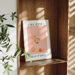 Affiche Retro Aperol Spritz | Profitez de l'été<br><div class="desc">Affiche boho branchée d'un cocktail Aperol Spritz rétro d'été. Ajoutez votre libellé personnalisé à cette conception à l'aide des cases "Modifier ce modèle de conception" situées à droite de l'élément, ou cliquez sur le bouton bleu "Customiser" pour arranger le texte, modifier les polices et les couleurs et ajouter des informations...</div>