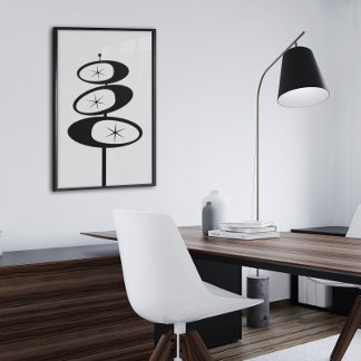 Affiche Rétro ART IMPRIMER L'âge atomique débute minimalis