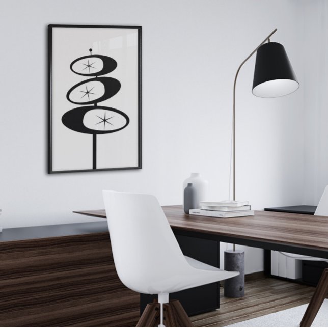 Affiche Rétro ART IMPRIMER L'âge atomique débute minimalis (Créateur téléchargé)