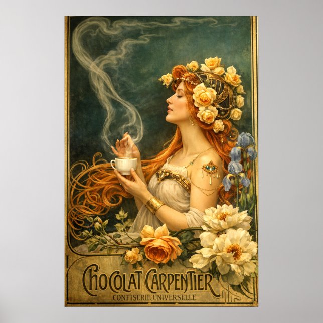 Affiche Retro Art Nouveau Chocolate Ad  (Devant)