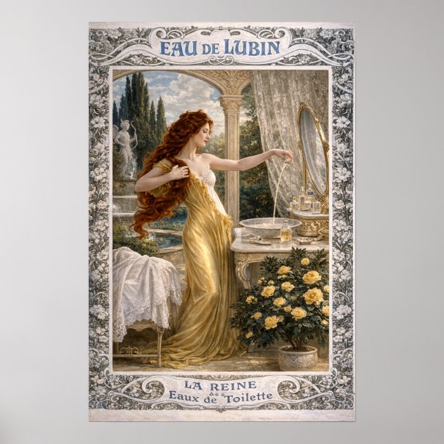 Affiche Retro Art Nouveau French Perfume Advertisement (Devant)