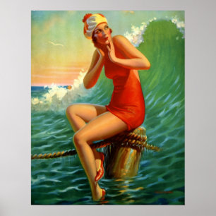 Affiche Retro Art Print, "Sitting Pretty" Eggleston