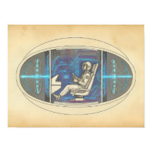 Retro Astronaut in Futuristic UAP