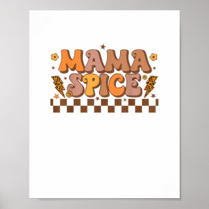 Affiche Retro Automne Citrouille Thanksgiving Famille Mama