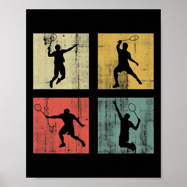 Affiche Retro Badminton (Devant)