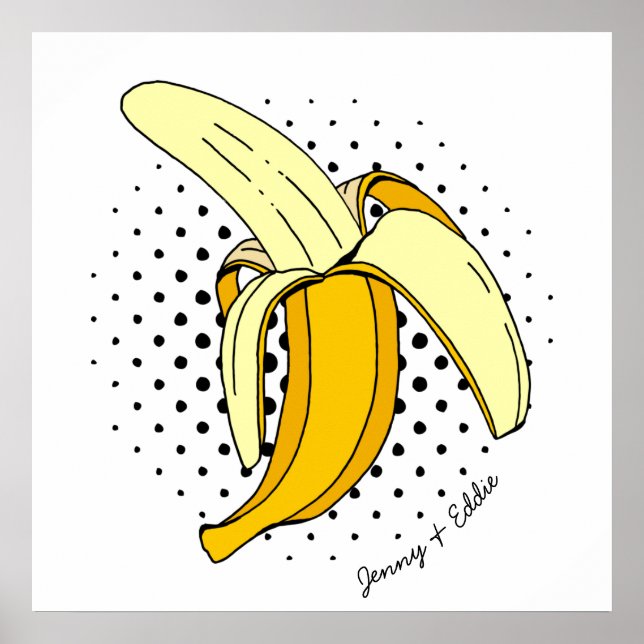 Affiche Retro Banana Comédie Livre alimentaire Pop Art (Devant)