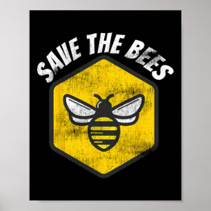 Affiche Retro Beekeeper Honeybee Sensibilisation Sauvez le