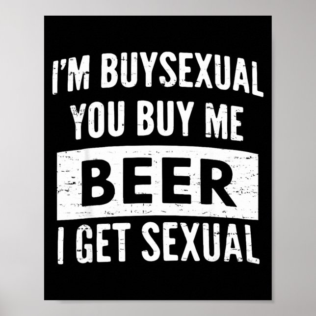 Affiche Retro Beer Funny I'm Buyual You Buy Me Beer I Get  (Devant)