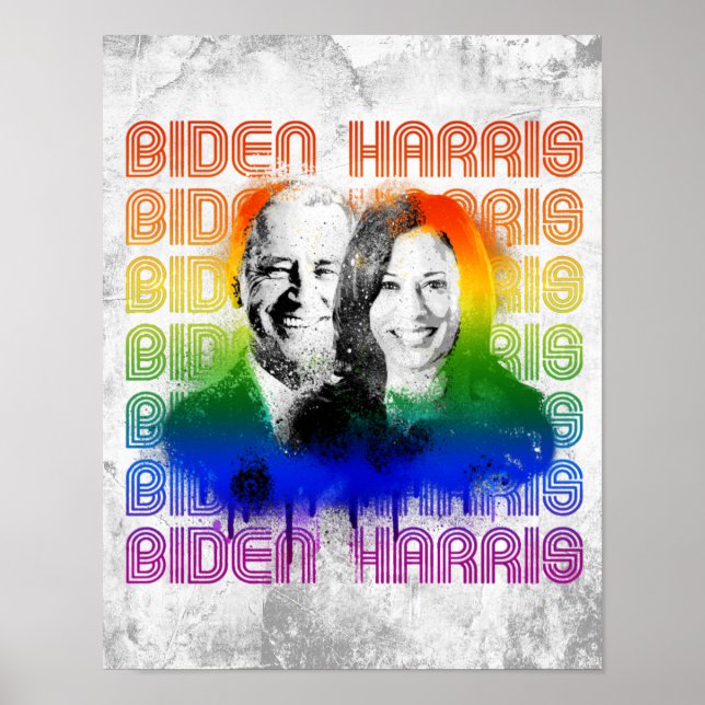 Affiche Retro Biden Harris Pride (Devant)
