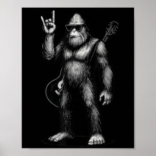 Affiche Retro Big Foot Rock Musique Cadeaux Hommes Femmes 
