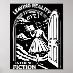 Affiche Rétro Branché Bibliophile Amateur de Lecture Citat