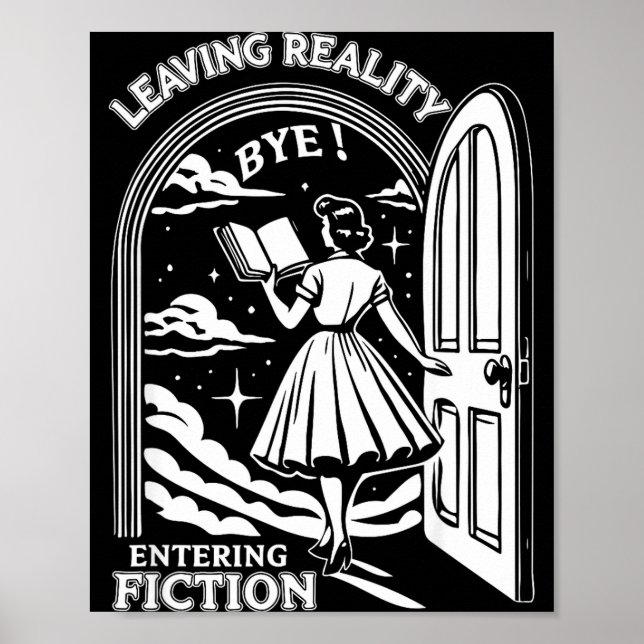 Affiche Rétro Branché Bibliophile Amateur de Lecture Citat (Devant)