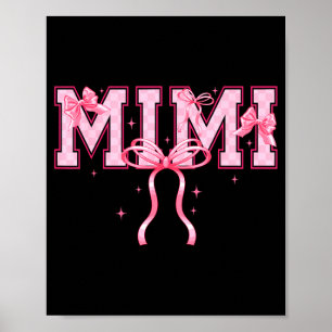 Affiche Rétro branché mimi grand-mère nana noeud heureux m